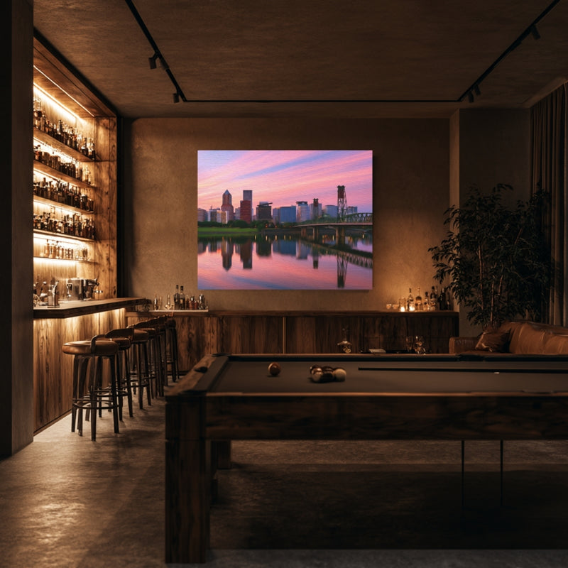 Portland Riverfront Skyline Sunset — Portland, Oregon, view 7