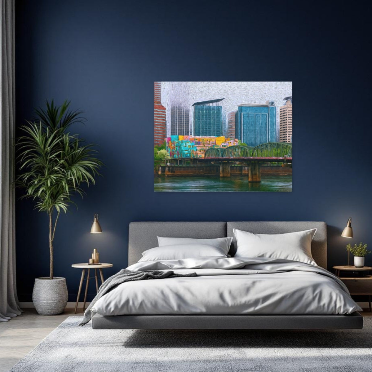 Willamette River Bridge Skyline — Portland, Oregon, study 2