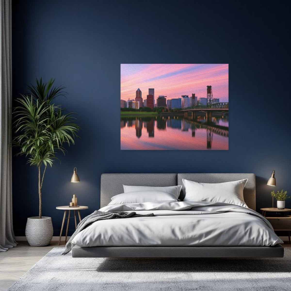 Portland Riverfront Skyline Sunset — Portland, Oregon, study 2