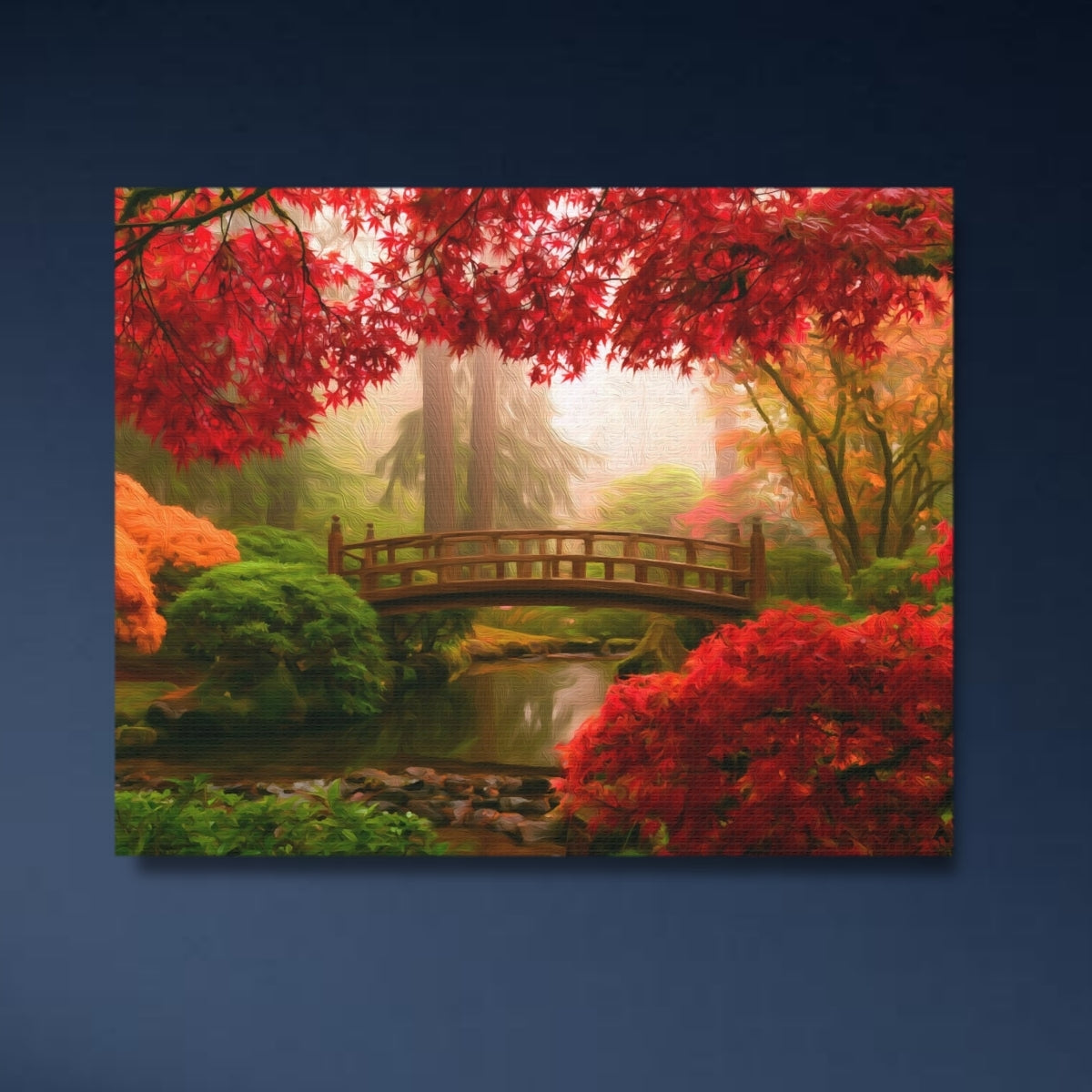 Portland Japanese Garden Bridge — Portland, Oregon, close-up detail