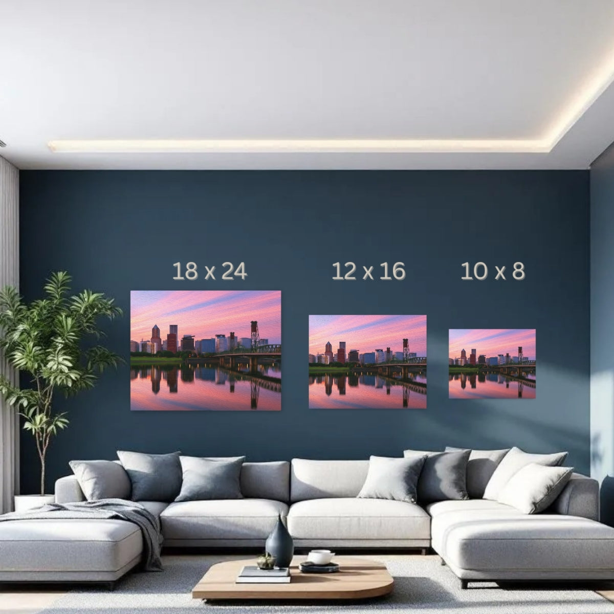 Portland Riverfront Skyline Sunset — Portland, Oregon, study 3