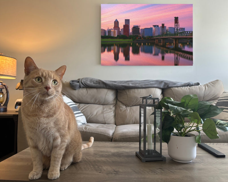 Portland Riverfront Skyline Sunset — Portland, Oregon, view 2