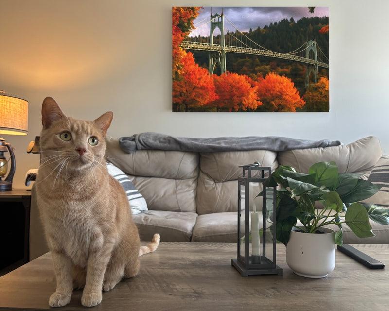 Portland, Oregon | St. Johns Bridge Autumn | Original Series Gallery Canvas