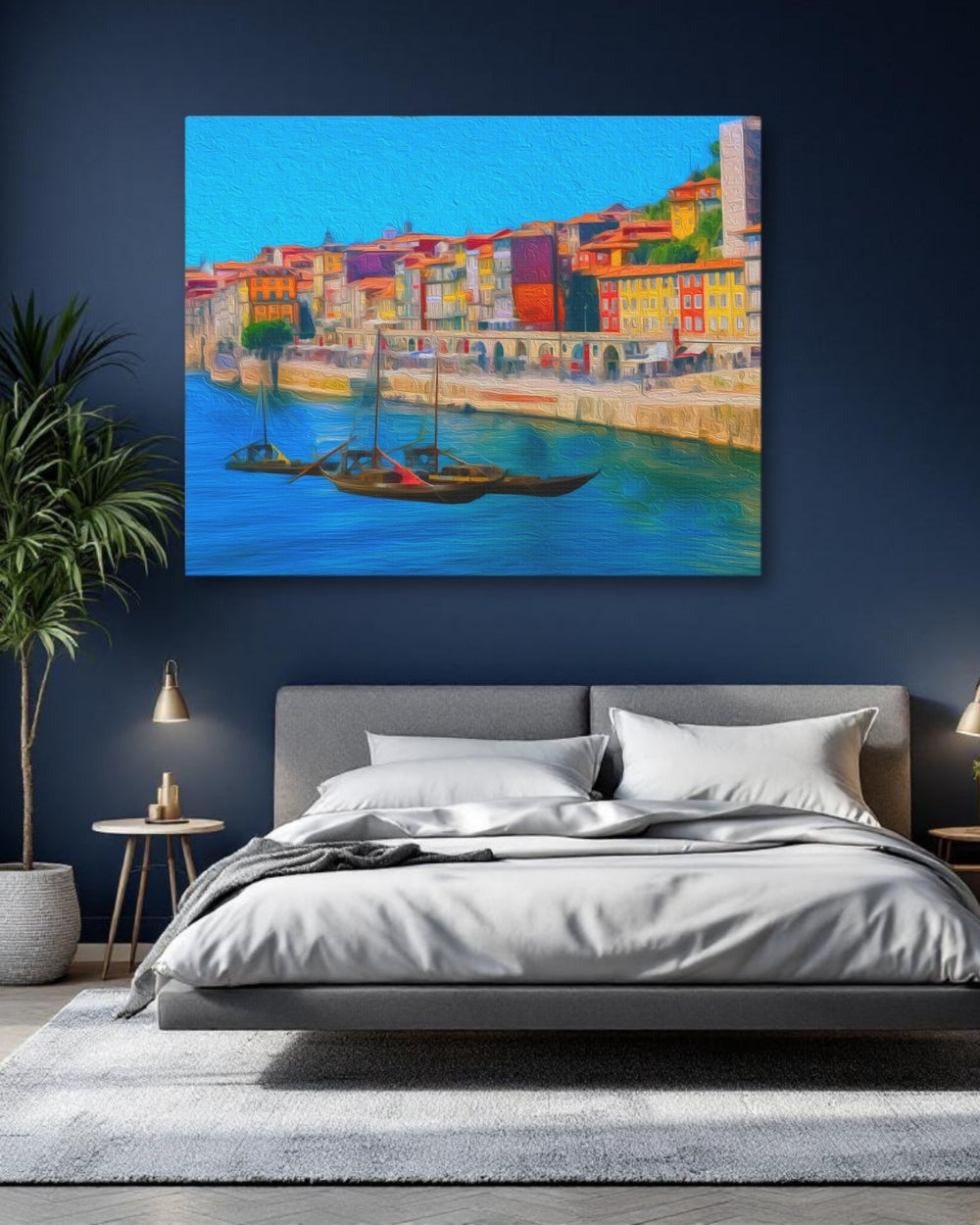 Porto, Portugal | Douro River Historic Waterfront | Original Series Gallery Canvas detail