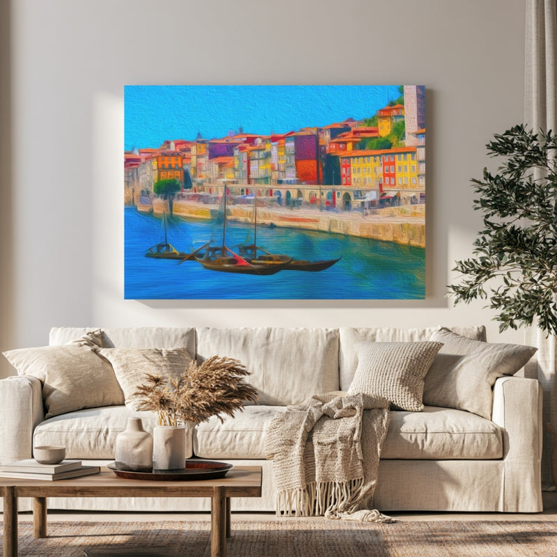 Ribeira Waterfront & Rabelo Boats — Porto, Portugal, view 1