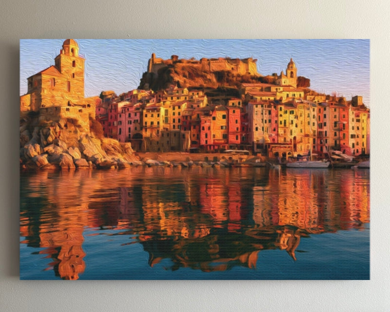 Doria Castle & San Pietro Harbor Reflection — Porto Venere, Italy