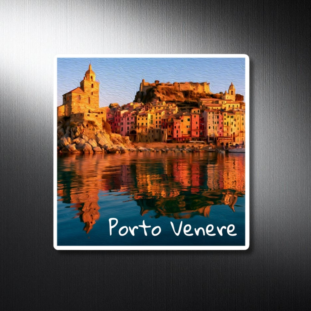 Porto Venere, Italy | Coastal Village Harbor Reflection | Original Series Decorative Magnet