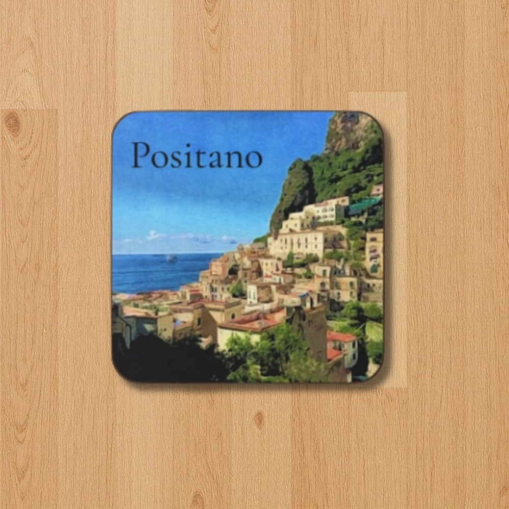 Positano, Italy | Cascading Cliffside | Original Series Hardboard Coaster