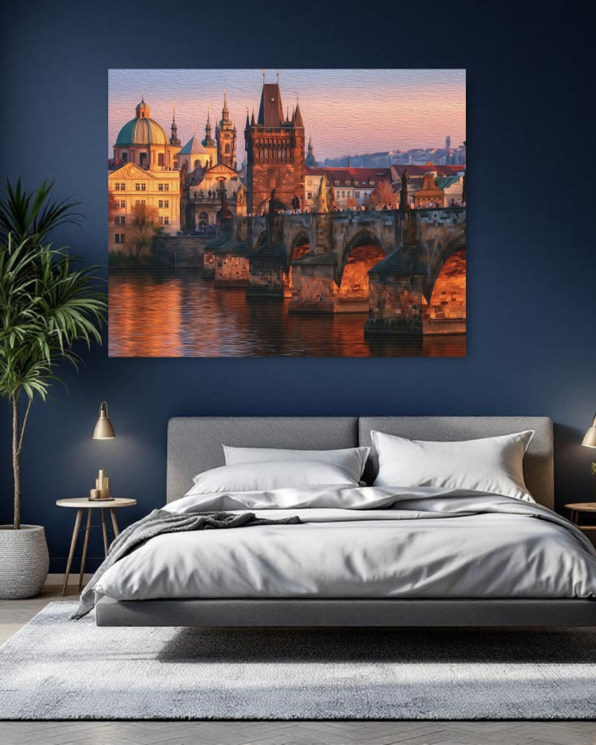 Prague, Czech Republic | Charles Bridge Old Town Tower | Original Series Gallery Canvas detail