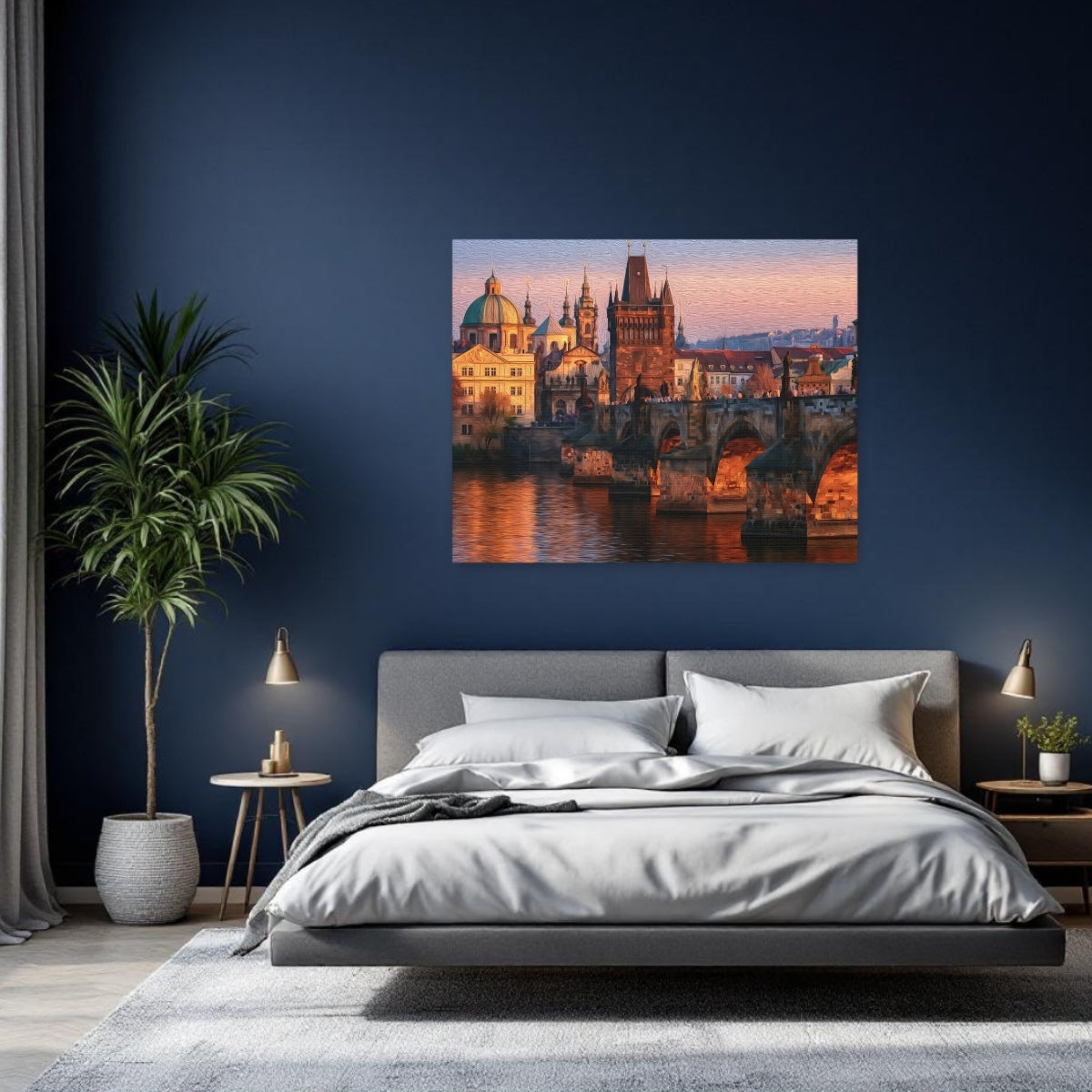 Prague, Czech Republic | Charles Bridge Old Town Tower | Original Series Gallery Canvas detail