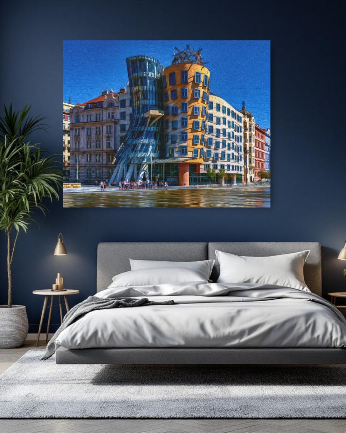 Prague, Czech Republic | Dancing House Prague | Original Series Gallery Canvas detail