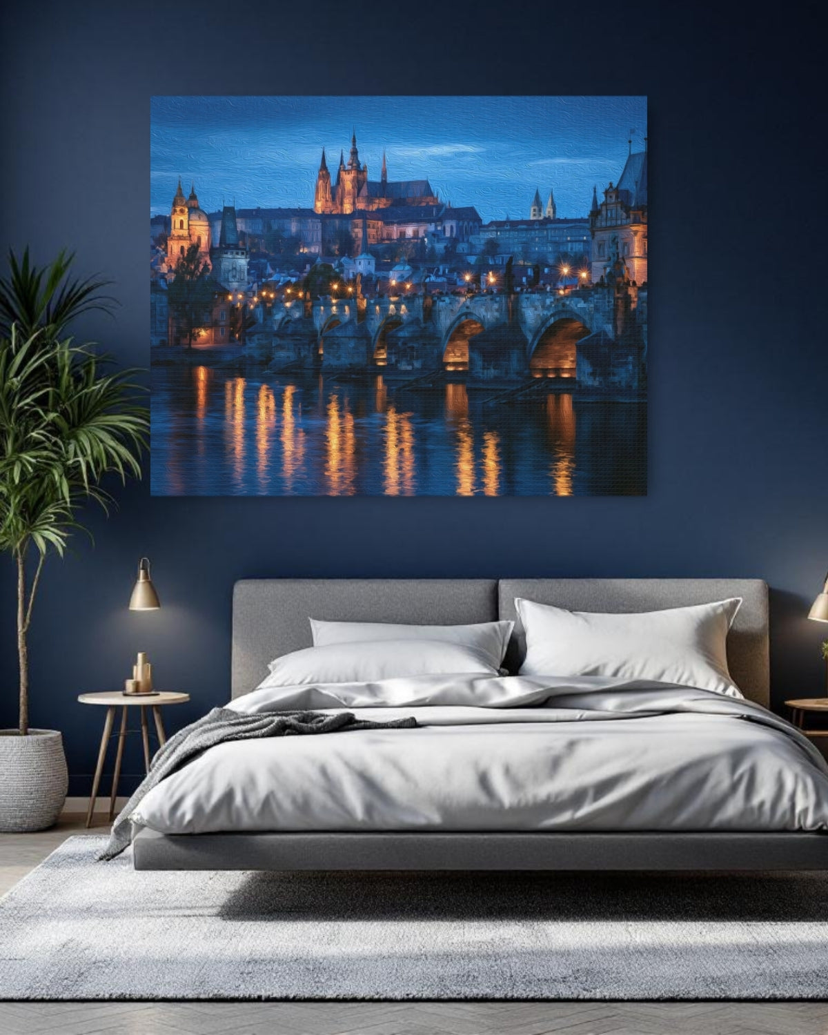 Prague, Czech Republic | Charles Bridge Prague Castle | Original Series Gallery Canvas detail