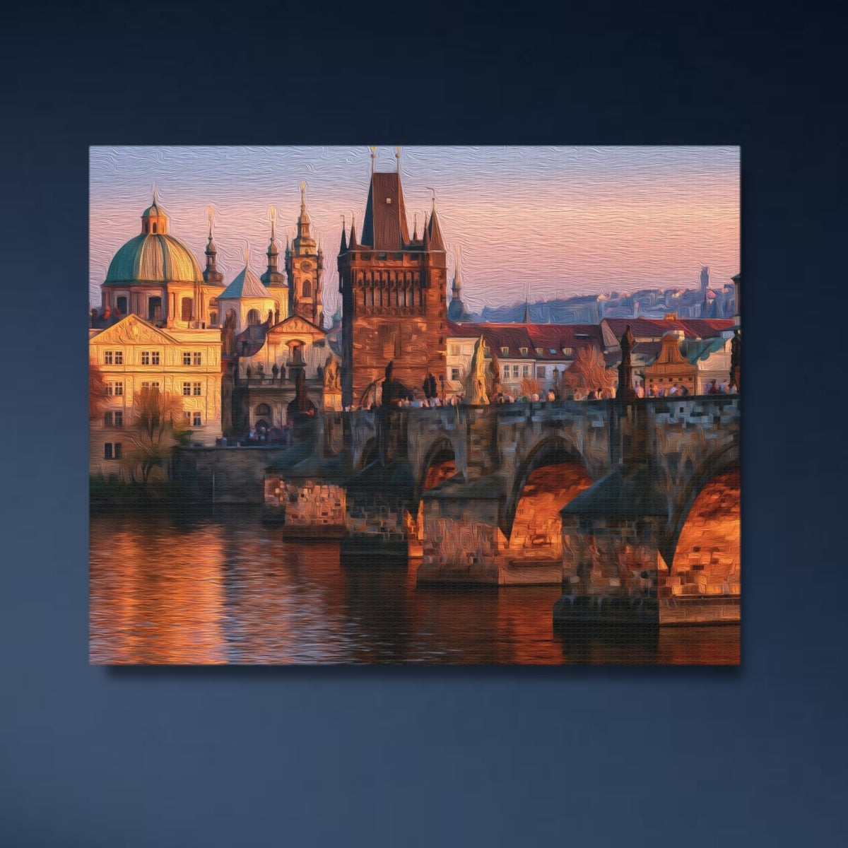 Prague, Czech Republic | Charles Bridge Old Town Tower | Original Series Gallery Canvas close-up detail