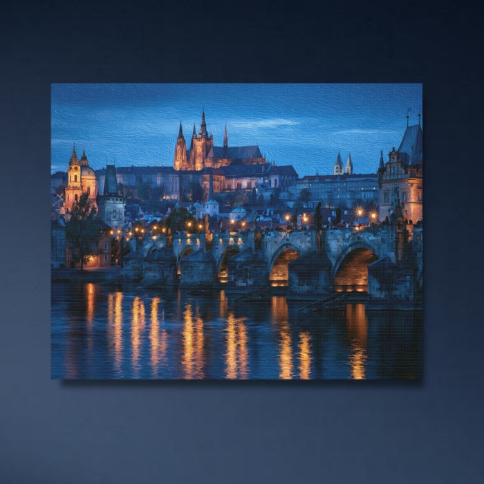 Prague, Czech Republic | Charles Bridge Prague Castle | Original Series Gallery Canvas
