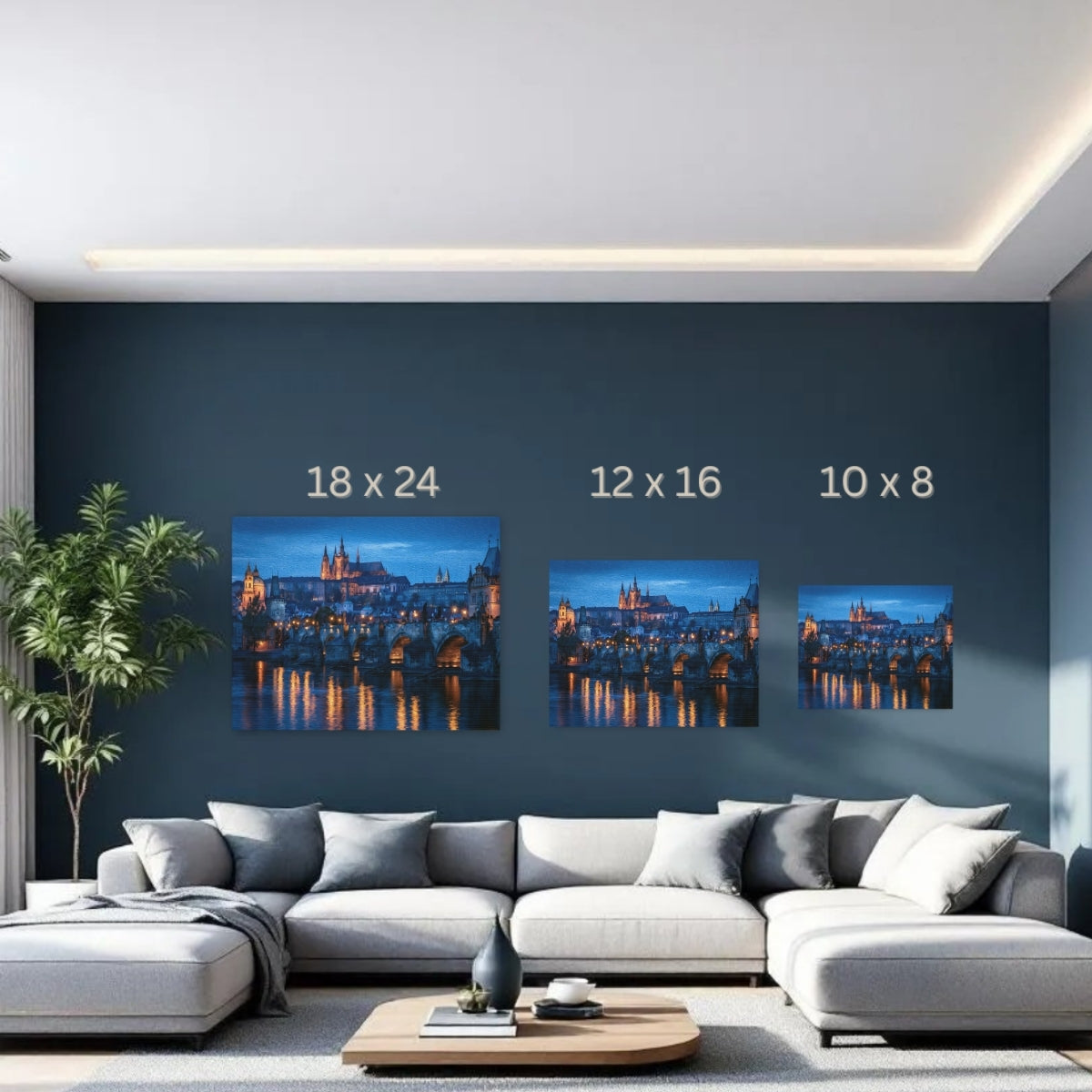 Prague, Czech Republic | Charles Bridge Prague Castle | Original Series Gallery Canvas detail