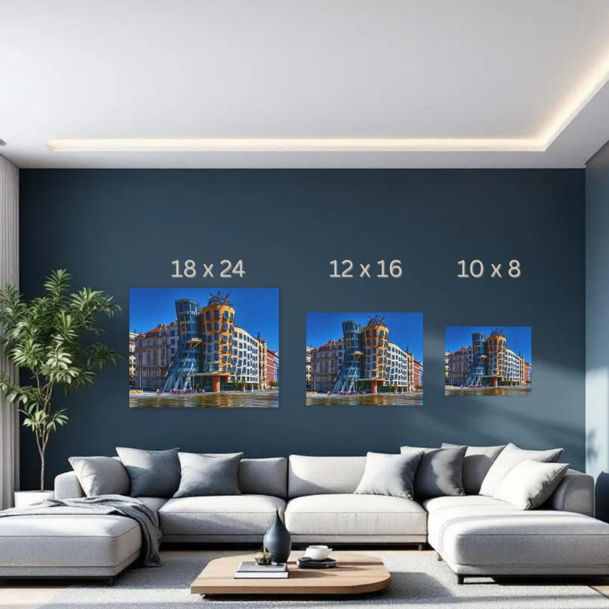 Prague, Czech Republic | Dancing House Prague | Original Series Gallery Canvas detail