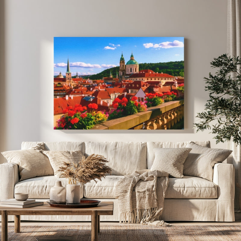 Mala Strana Red Rooftops Prague in a room — Prague, Czech Republic
