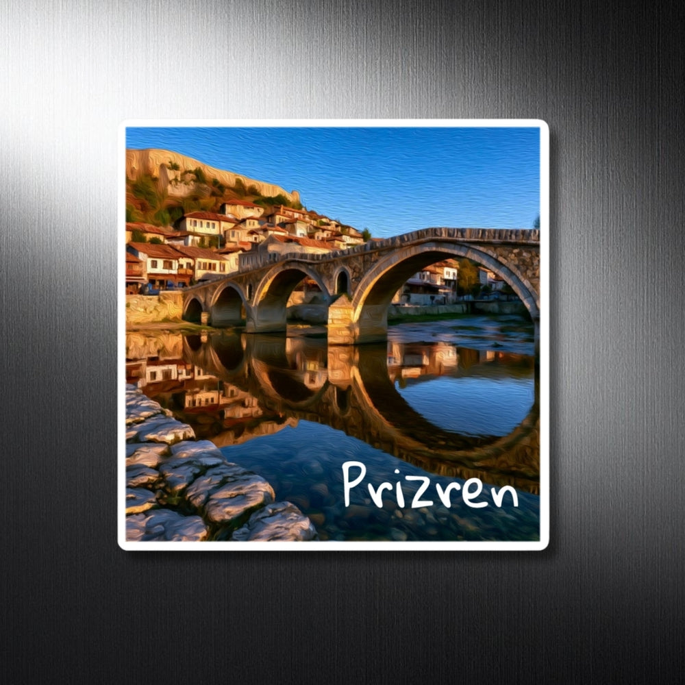 Prizren, Kosovo | Stone Bridge Over Bistrica | Original Series Decorative Magnet
