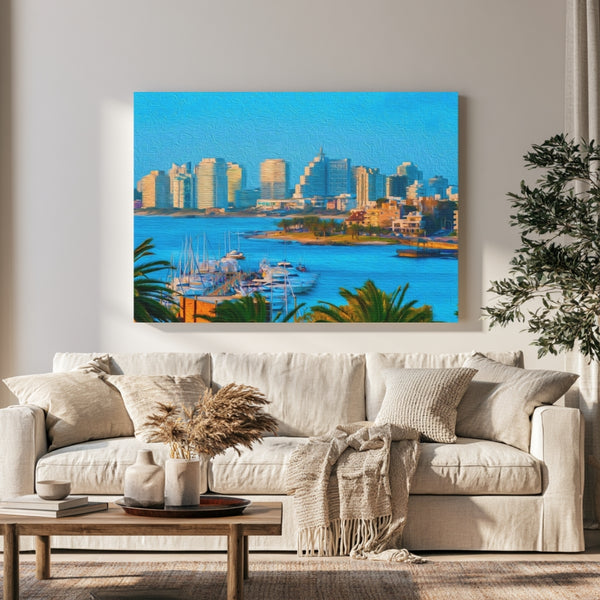 Punta del Este, Uruguay | Marina and City Skyline | Original Series Gallery Canvas