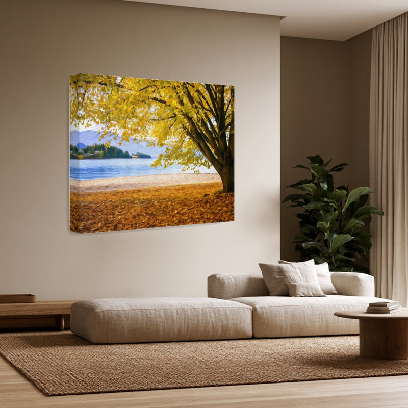 Lake Wakatipu Autumn Shoreline — Queenstown, New Zealand, view 3