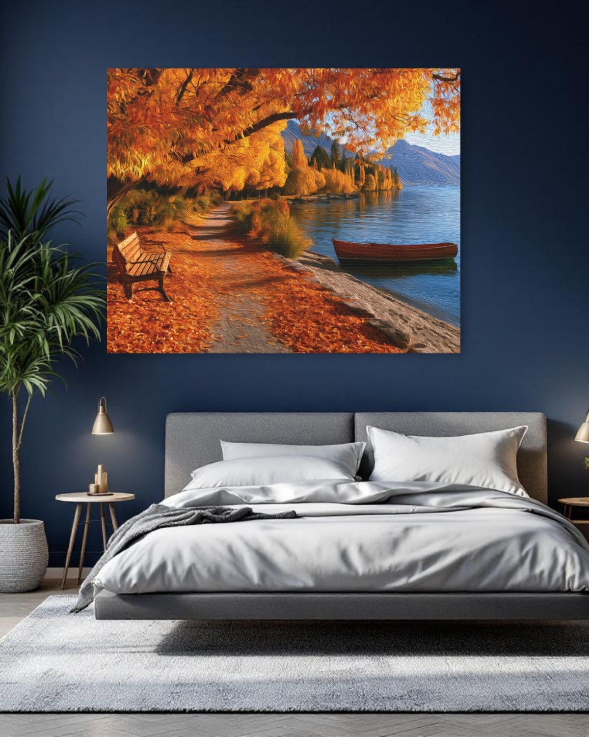 Lake Wakatipu Autumn Shoreline — Queenstown, New Zealand, study 1