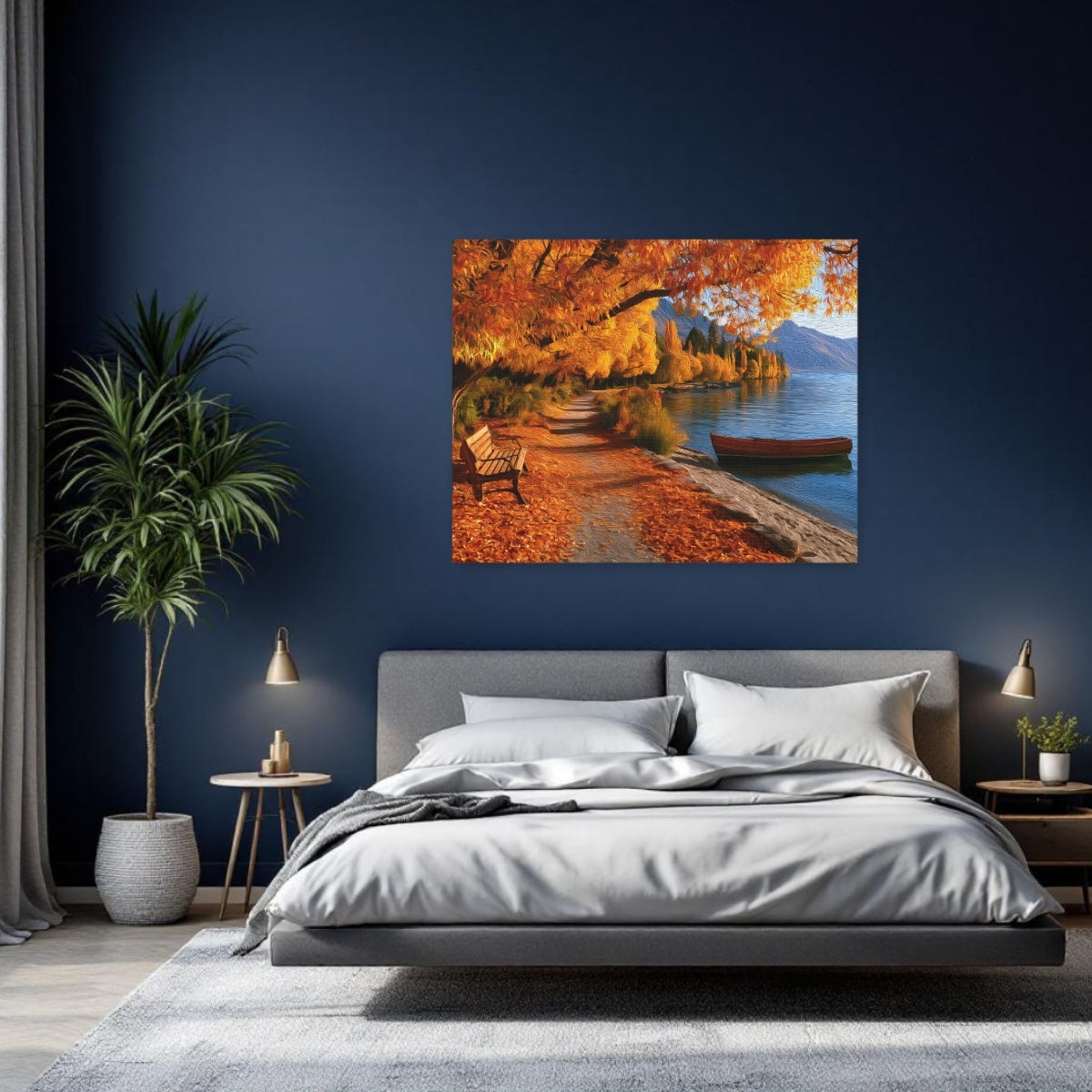 Lake Wakatipu Autumn Shoreline — Queenstown, New Zealand, study 2