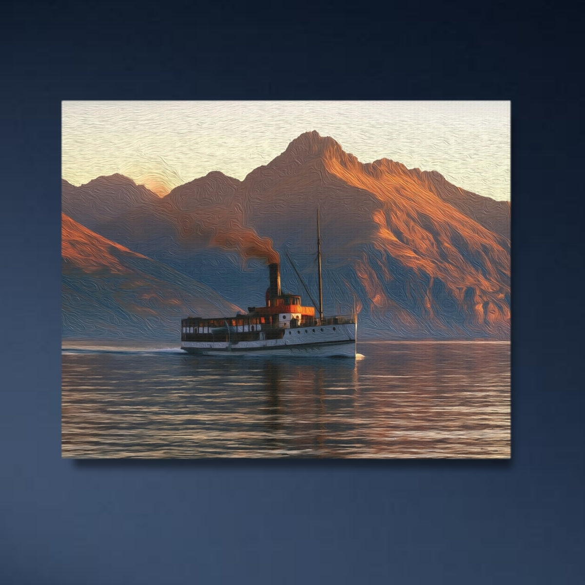 TSS Earnslaw Steamship Lake Wakatipu — Queenstown, New Zealand, close-up detail