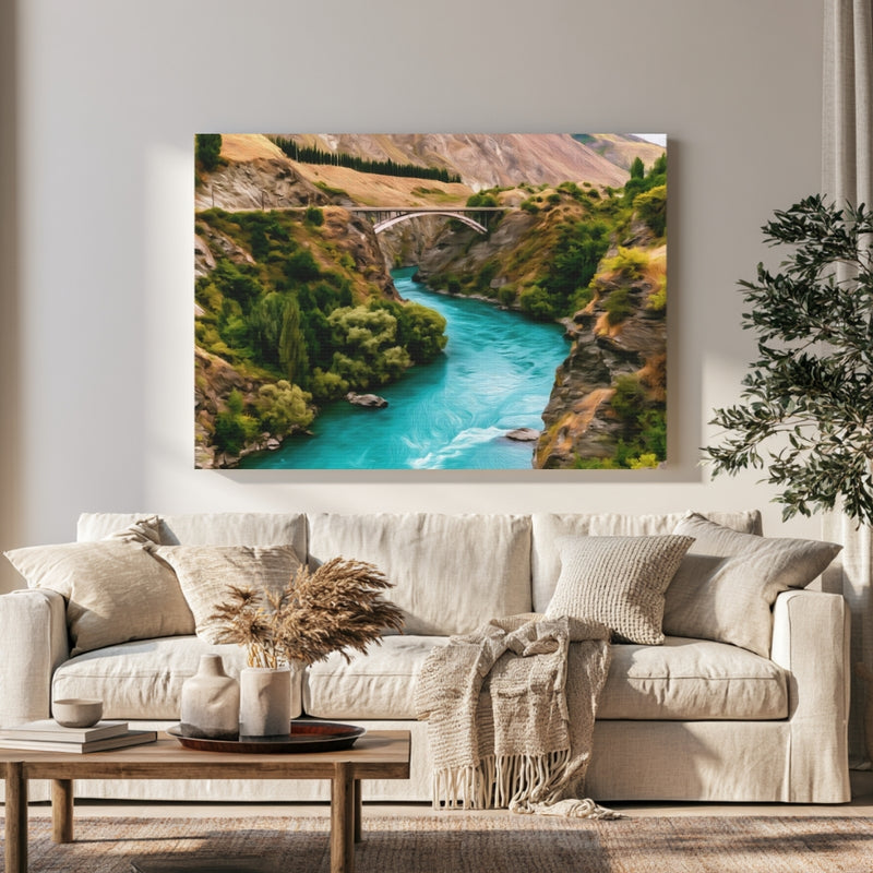 Kawarau River Canyon Bridge — Queenstown, New Zealand, view 1