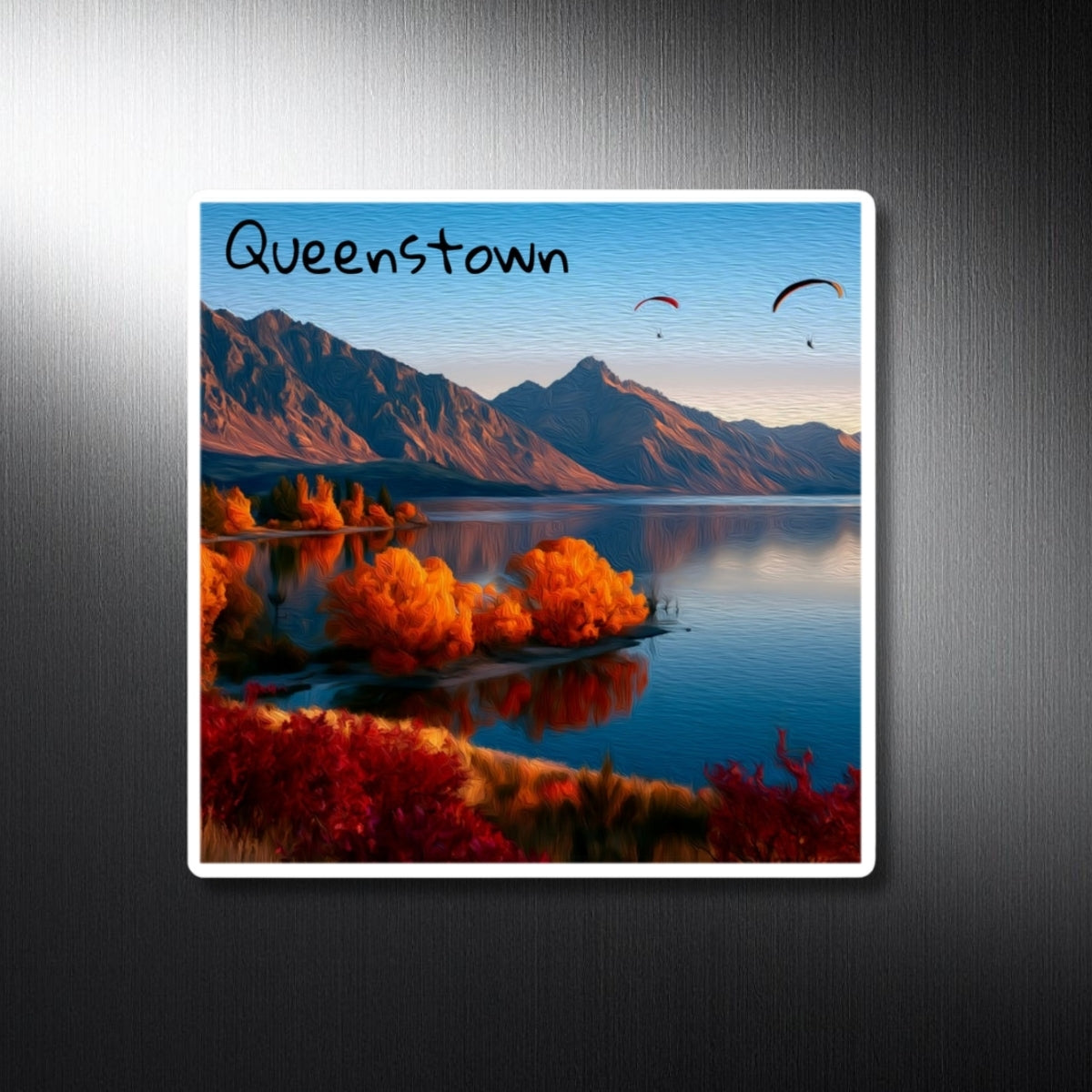Autumn Lake Mountain Vista — Queenstown, New Zealand, study 1
