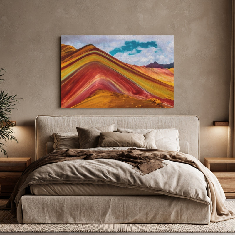 Vinicunca Rainbow Mountain Peaks — Rainbow Mountain, Peru, view 6