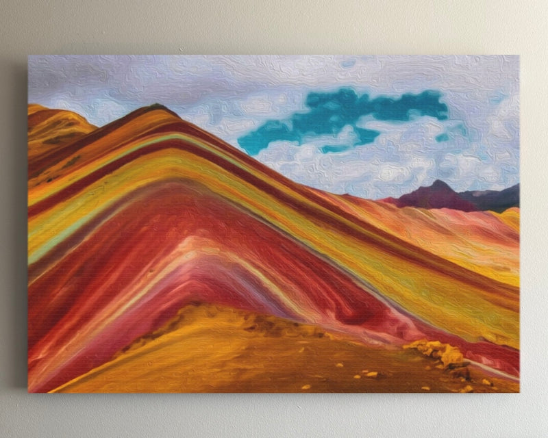 Vinicunca Rainbow Mountain Peaks — Rainbow Mountain, Peru