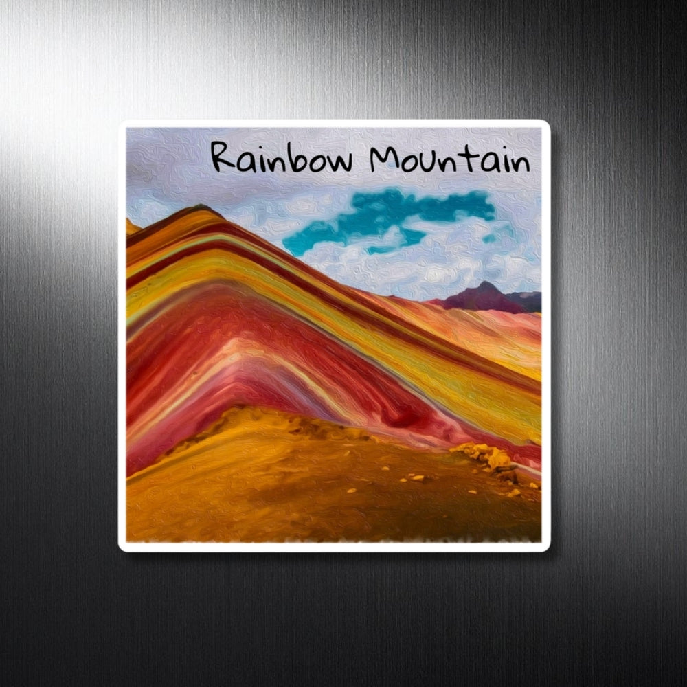 Rainbow Mountain, Peru | Vinicunca Rainbow Mountain Peaks | Original Series Decorative Magnet