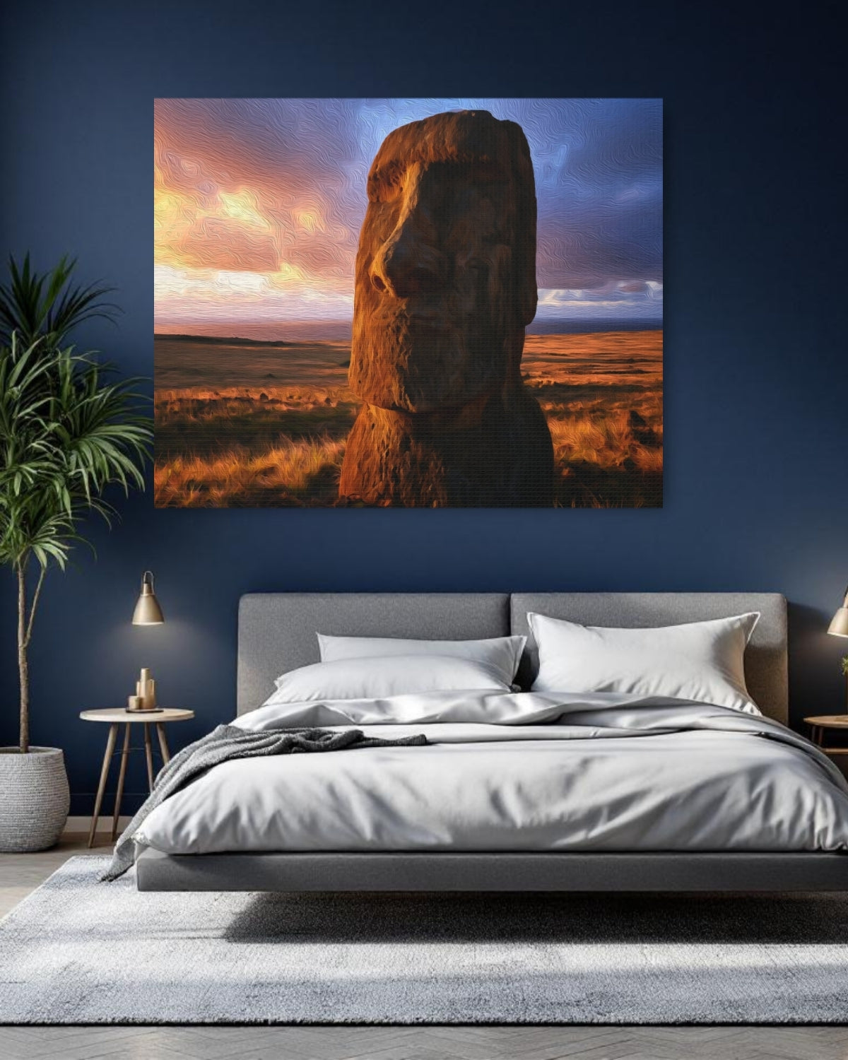 Ancient Moai Stone Sentinel — Rapa Nui Moai, Chile, study 1