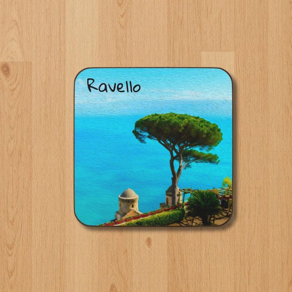 Ravello, Italy | Amalfi Coast Cliffside Terrace | Original Series Hardboard Coaster