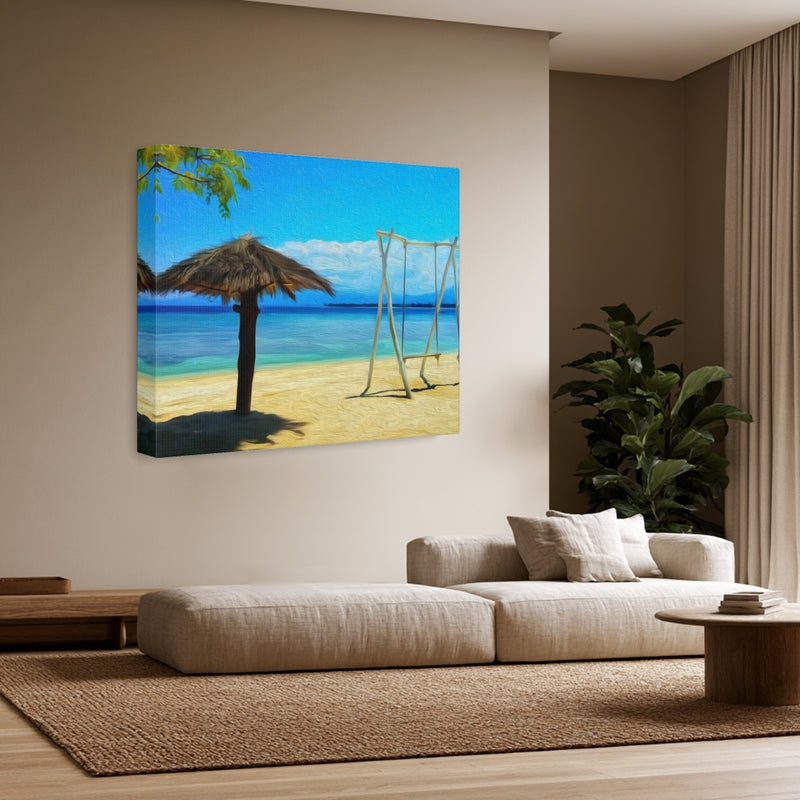 Tropical Beach Swing Paradise — Gili Islands, Indonesia, view 3