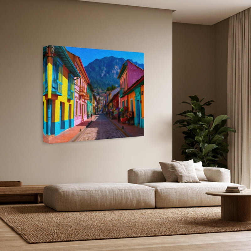 La Candelaria Cobblestone Street — Bogotá, Colombia, view 3