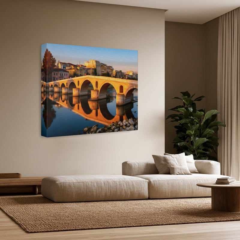 Stone Bridge Over Vardar — Skopje, North Macedonia, view 3