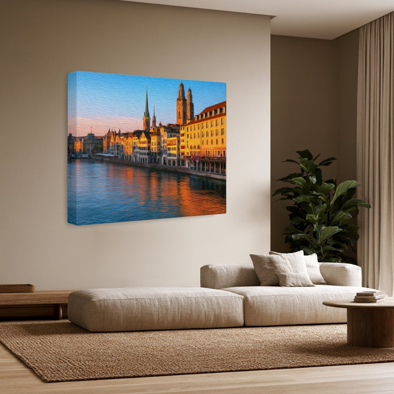 Limmat River Old Town — Zurich, Switzerland, view 3