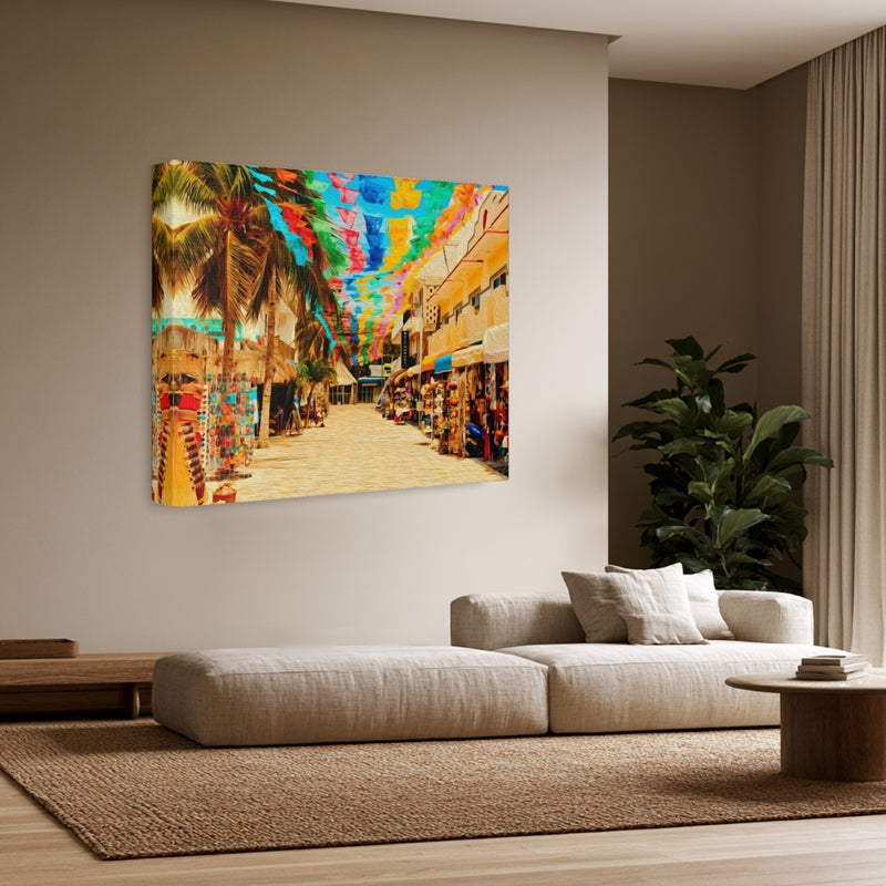 Colorful Village Market Street — Sayulita, Mexico, view 3