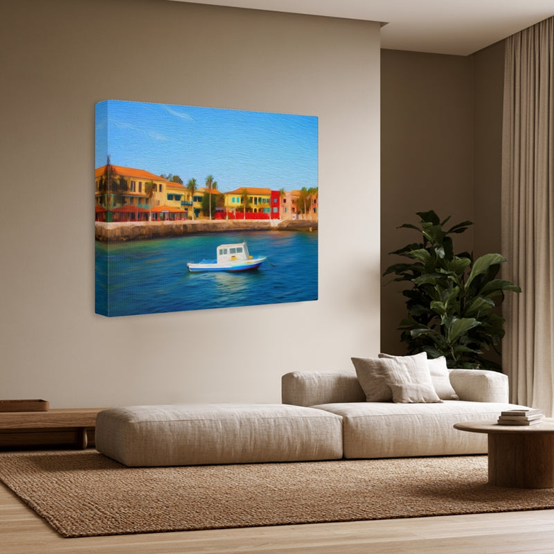 Colorful Waterfront Colonial Harbor — Goreé Island, Senegal, view 3