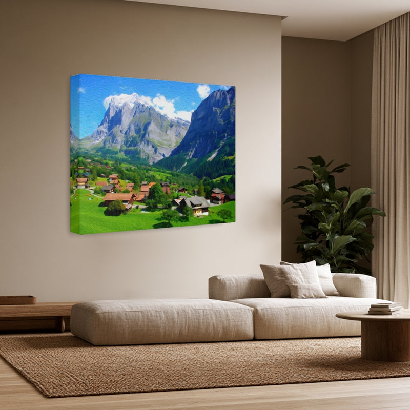 Alpine Village Mountain Valley — Grindelwald, Switzerland, view 3