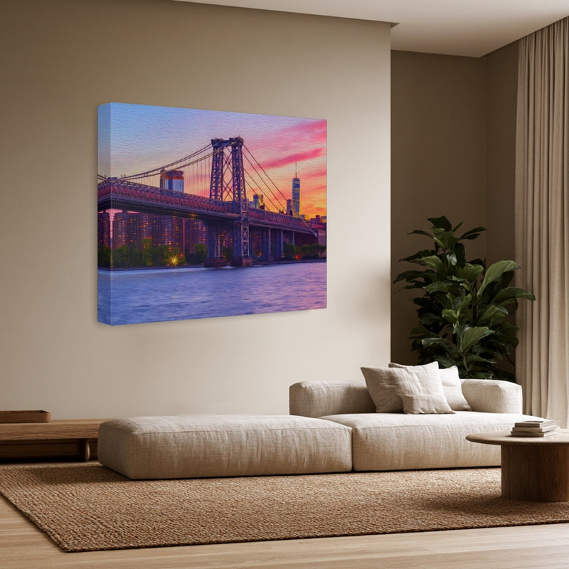 Williamsburg Bridge at Sunset — Williamsburg, Brooklyn, view 3