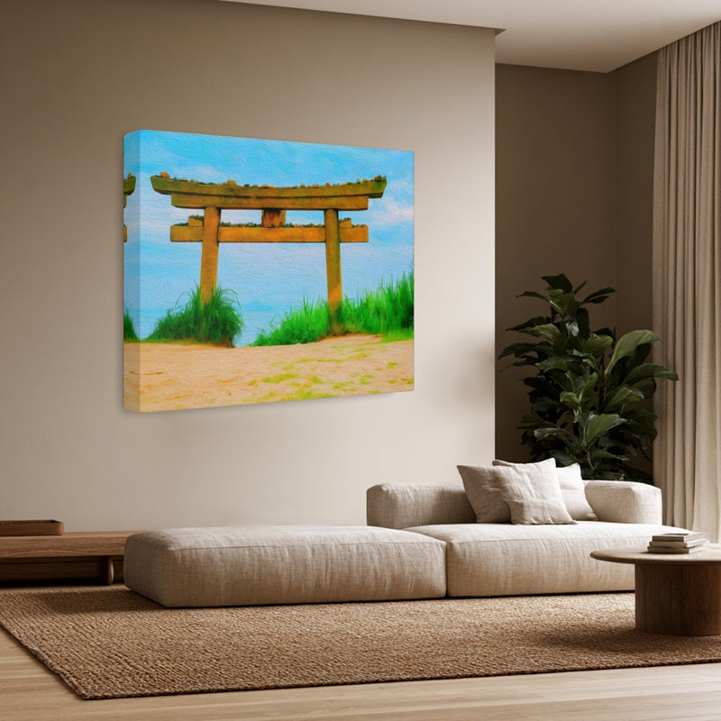 Torii Gate Sandy Shore — Naoshima Island, Japan, view 3