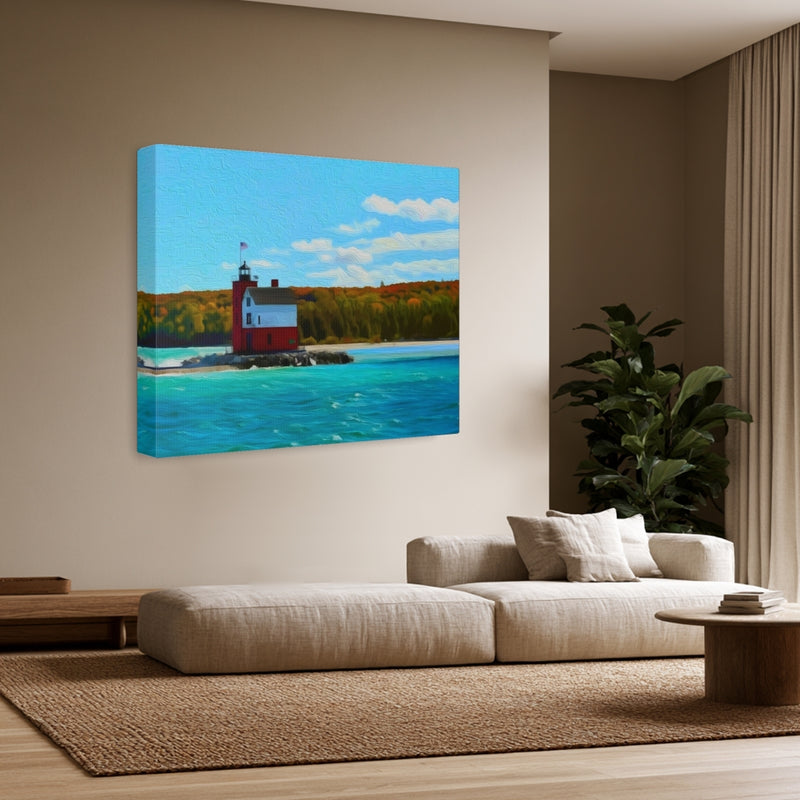 Round Island Lighthouse — Mackinac Island, Michigan, view 3