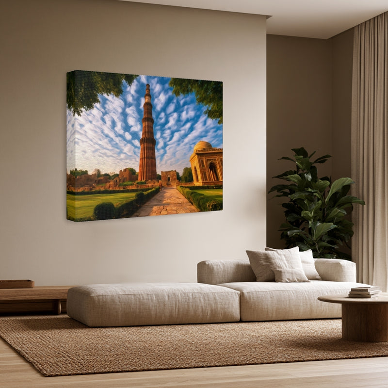 Qutb Minar Delhi Ruins — Delhi, India, view 3