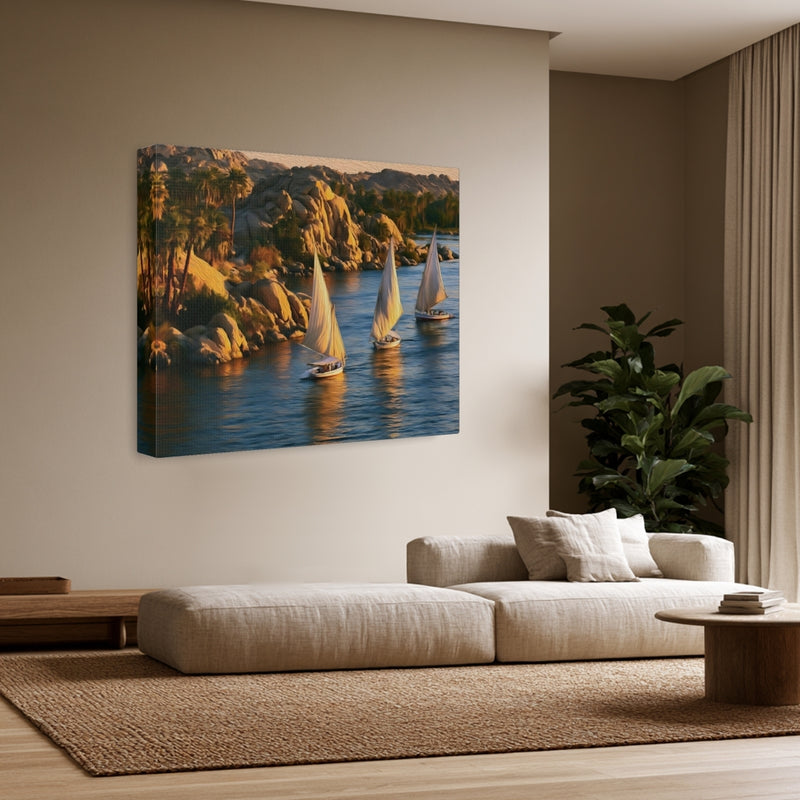 Feluccas on the Nile — Aswan, Egypt, view 3