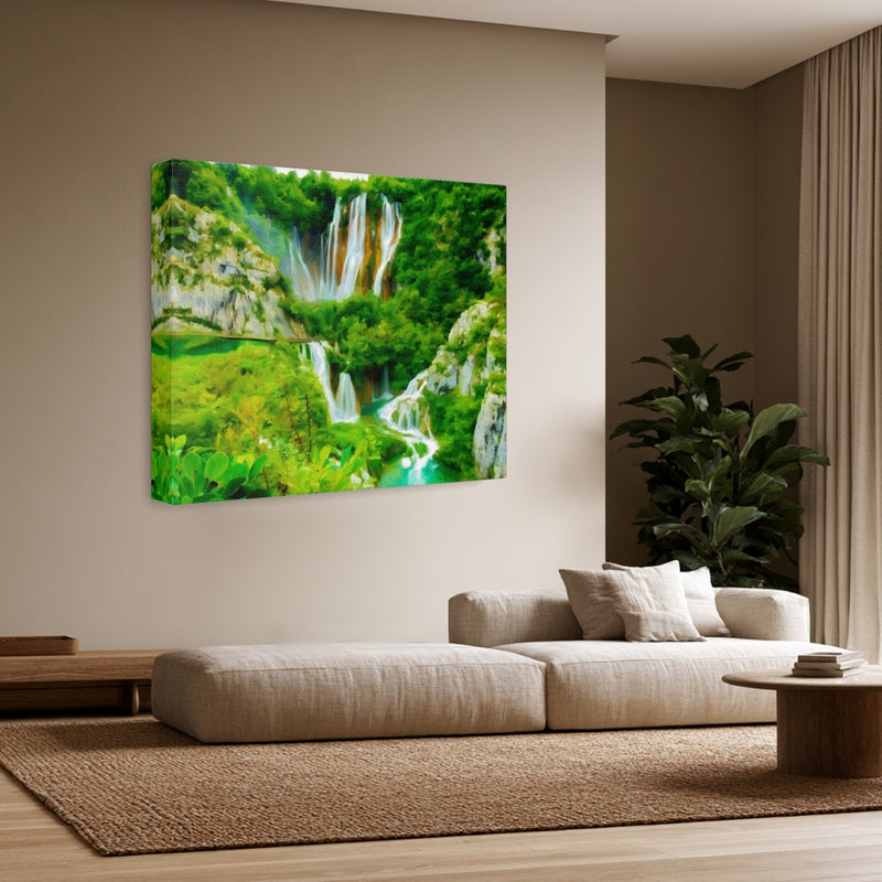 Veliki Slap Waterfall Canyon — Plitvice Lakes, Croatia, view 3