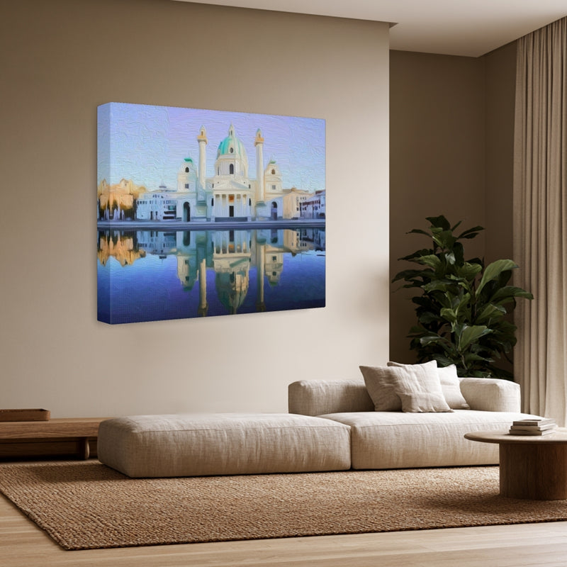 Karlskirche Reflected in Water — Vienna, Austria, view 3