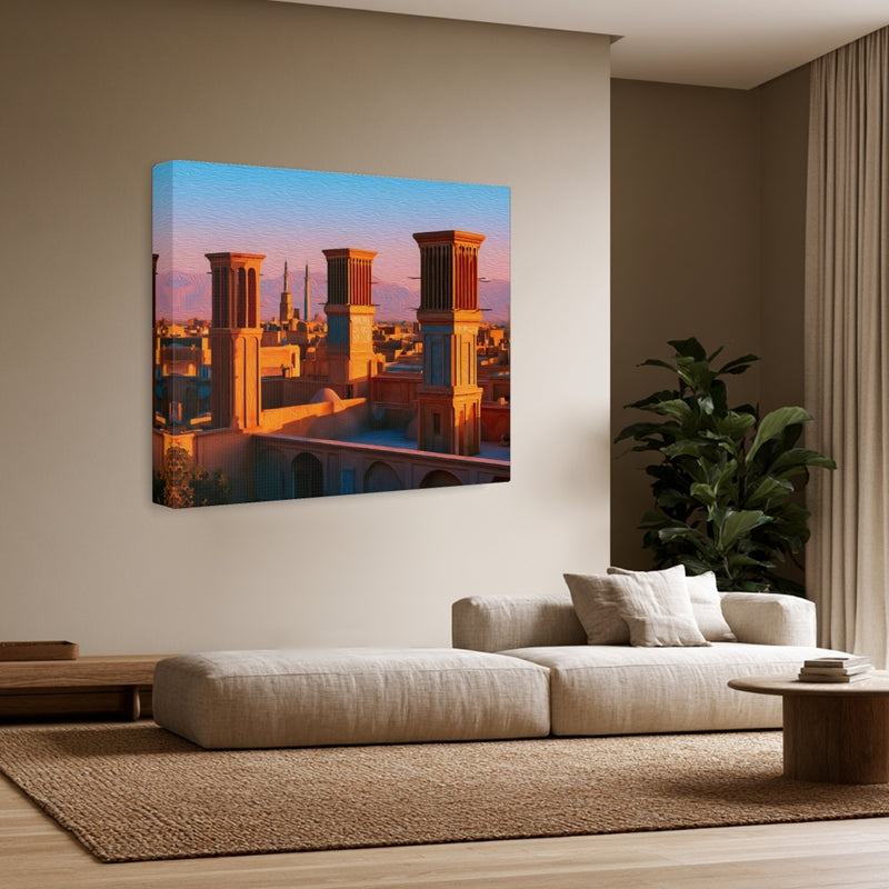 Ancient Windtower Skyline — Yazd, Iran, view 3