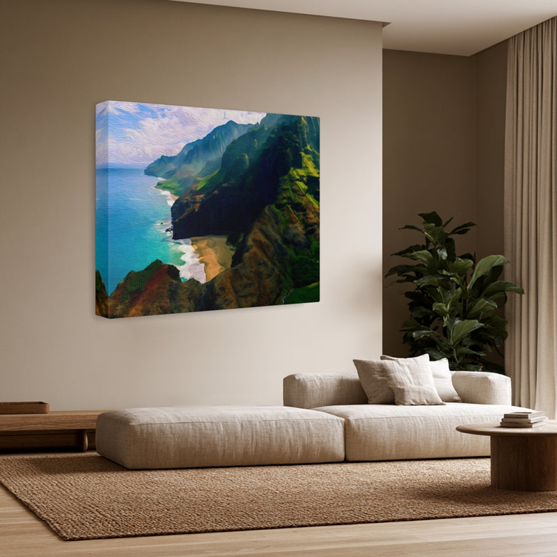 Na Pali Coastal Cliffs — Na Pali Coast, Kauai, view 3